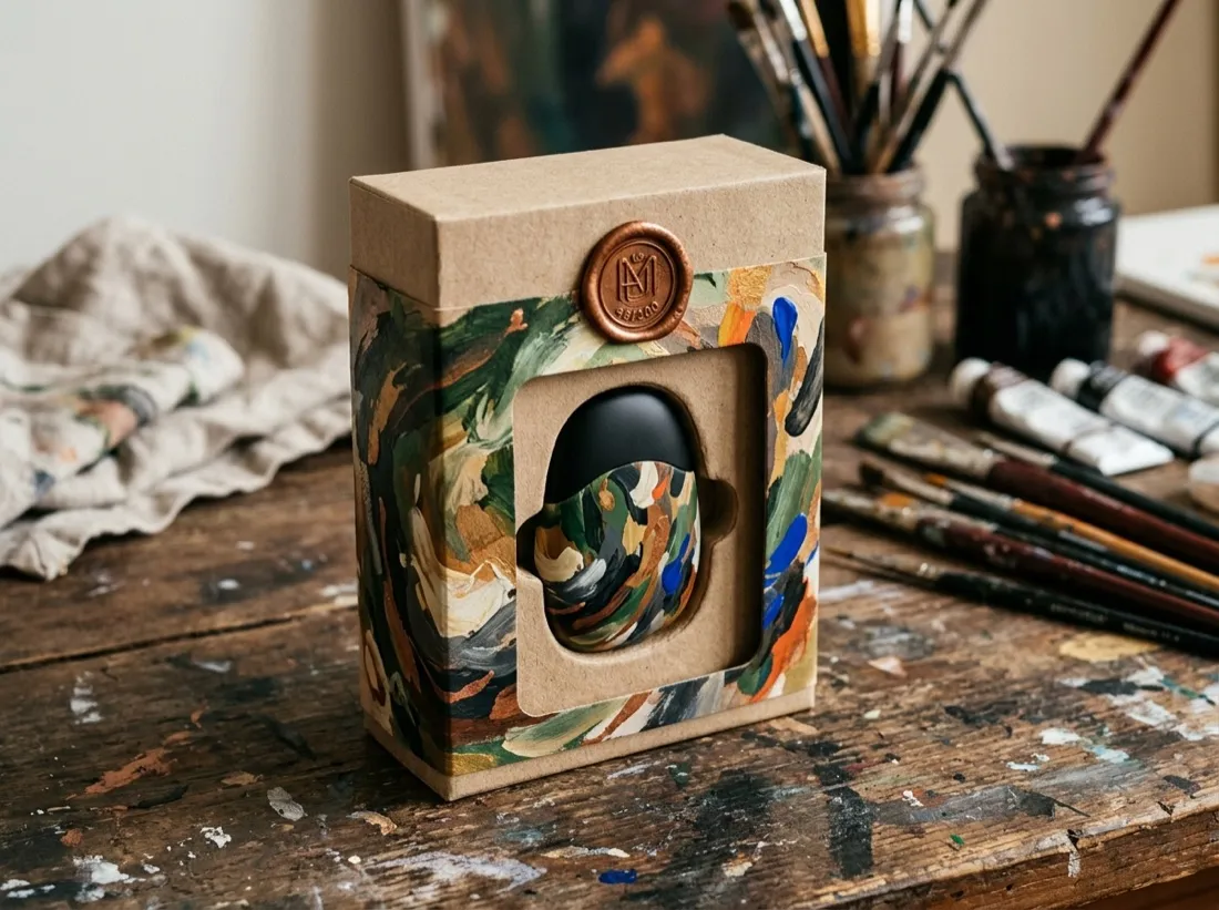 Numbered artist series box with wax seal