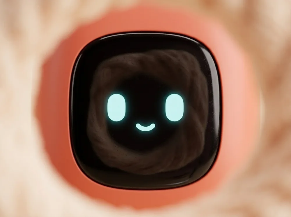 An Emigo face at conversation distance