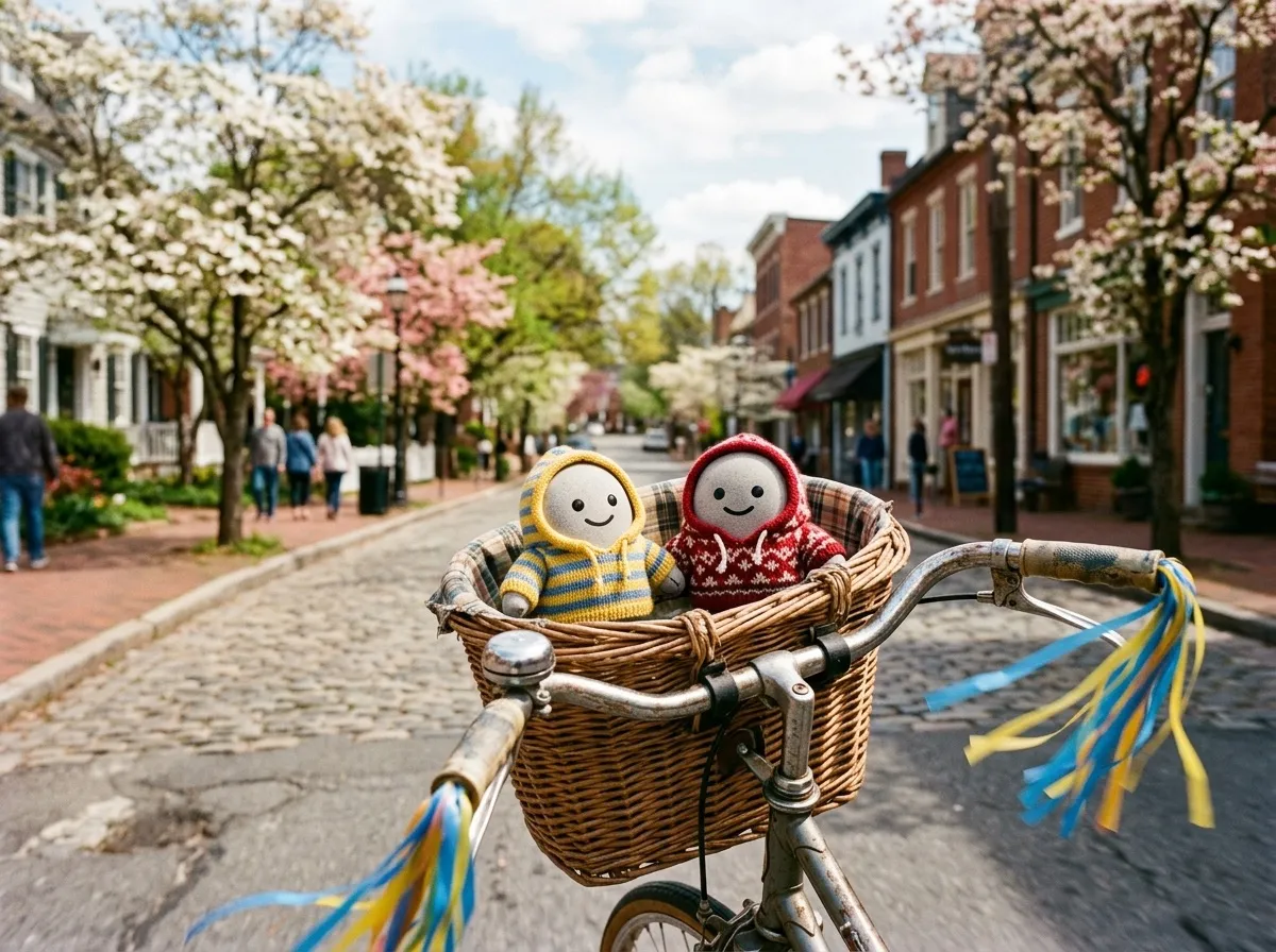 Two Emigos in a bicycle basket